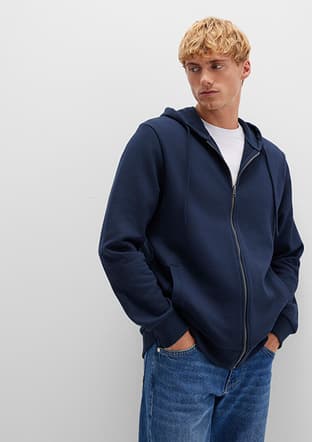 M0S10423-70490 Erkek Lacivert Sweatshirt - 1