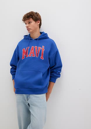 M067149-70907 Erkek Mavi Sweatshirt - 2
