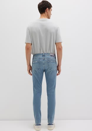 M0042490647 Erkek Mavi Jean Pantolon - 3