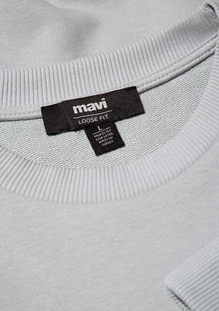 M0S10402-70075 Erkek Gri Sweatshirt - 3
