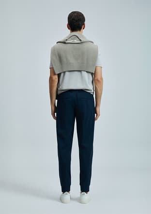 111190346 Erkek Lacivert Pantolon - 3