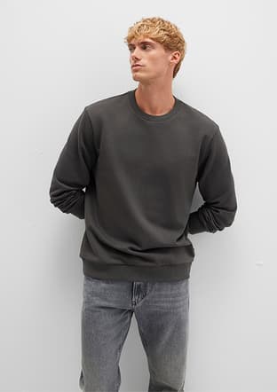 M0S10421-70090 Erkek Gri Sweatshirt - 1
