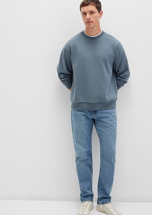 M0S10276-80889 Erkek Gri Sweatshirt - 2