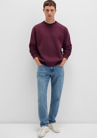 M0S10276-70434 Erkek Bordo Sweatshirt - 1