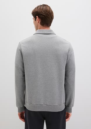 M0S10413-80018 Erkek Gri Sweatshirt - 3