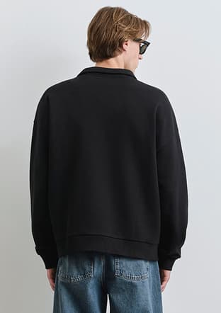 M0S10208-900 Erkek Siyah Sweatshirt - 2