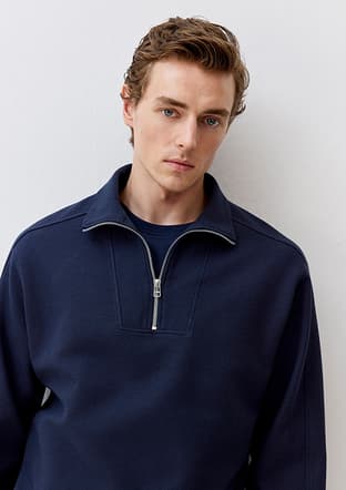 M0S10278-70490 Erkek Lacivert Sweatshirt - 2