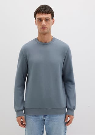 M0S10457-80889 Erkek Gri Sweatshirt - 3