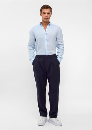 B34S30016 Erkek Lacivert Pantolon - 1