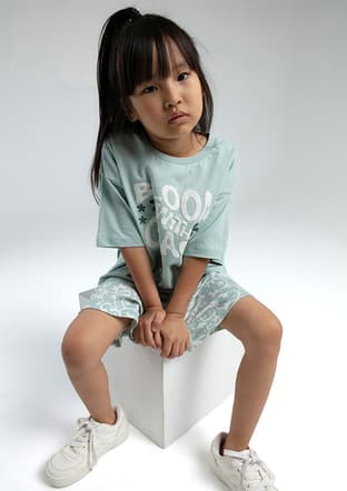 Rp3621-G Kız Çocuk Yeşil Pijama - 3