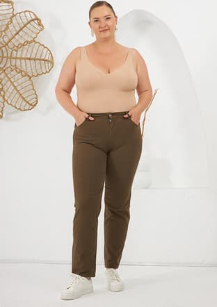 1786 Kadın Yeşil Pantolon - 1