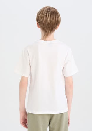 E3100A8Ydva Erkek Çocuk Beyaz Kısa Kol T-shirt - 2