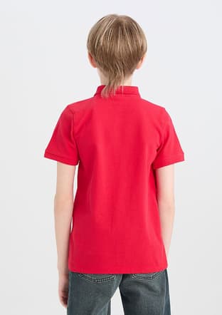 K1689A6Trvk2 Erkek Çocuk Kırmızı Polo Yaka T-shirt - 2
