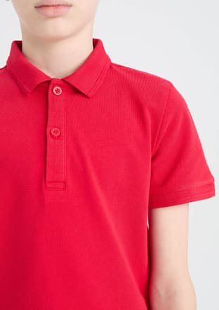 K1689A6Trvk2 Erkek Çocuk Kırmızı Polo Yaka T-shirt - 3