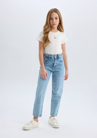 D9155A8Xa Kız Çocuk Mavi Jean Pantolon - 1
