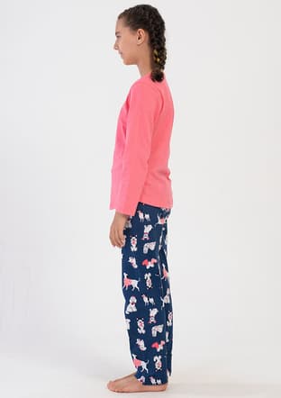 4050640862 Kız Çocuk Pembe Pijama - 2