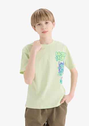 E0091A8Ydva Erkek Çocuk Yeşil Kısa Kol T-shirt - 1
