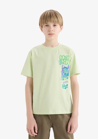 E0091A8Ydva Erkek Çocuk Yeşil Kısa Kol T-shirt - 3