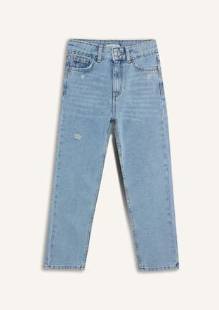 D7095A8Tra Kız Çocuk Mavi Jean Pantolon - 1