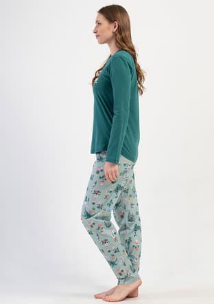 4100271889 Kadın Yeşil Pijama - 3