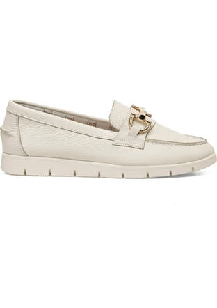 A10197502112010 Kadın Bej Loafer - 1