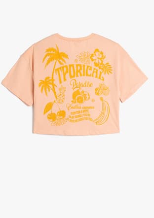 5Skg10144Ak Kız Çocuk Pembe Baskılı T-shirt - 2