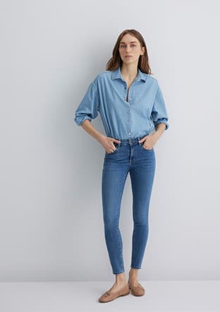 M100328-89570 Kadın Sarı Jean Pantolon - 2
