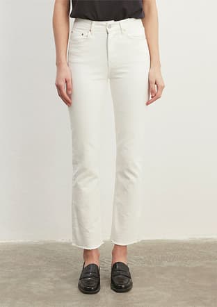 M101441-81364 Kadın Beyaz Jean Pantolon - 1