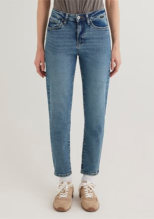 M100277-89183 Kadın Mavi Jean Pantolon - 3