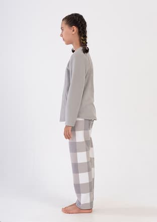 4030710298 Kız Çocuk Gri Pijama - 3