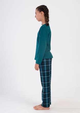 4033721024 Kız Çocuk Yeşil Pijama - 2