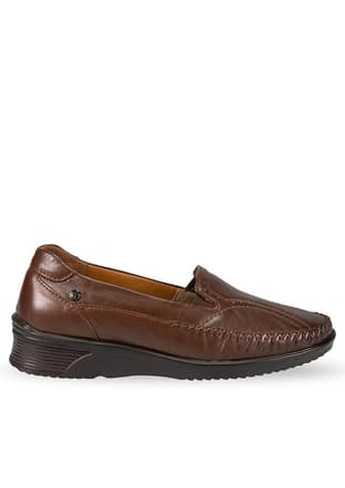 Erva-G Zenne Ayakkab Kadın Kahverengi Casual Ayakkabı - 1