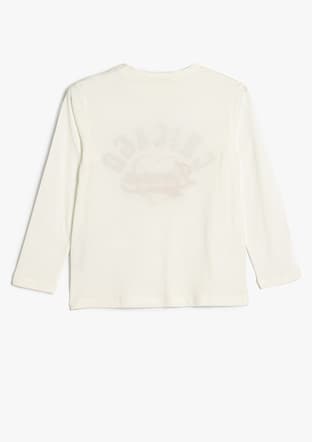 5Wkg10263Ak Kız Çocuk Beyaz Baskılı T-shirt - 2