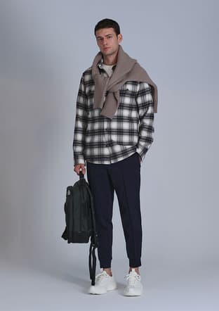 112190322 Erkek Lacivert Pantolon - 1