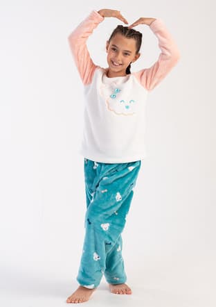 3030910257 Kız Çocuk Pembe Pijama - 3