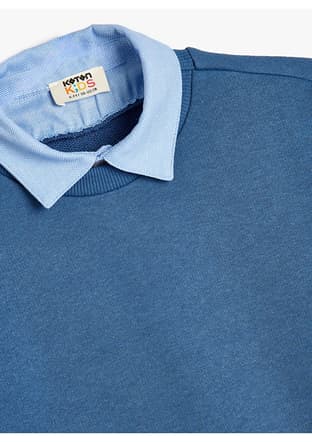 5Wkb10383Tk Erkek Çocuk Mavi Sweatshirt - 3