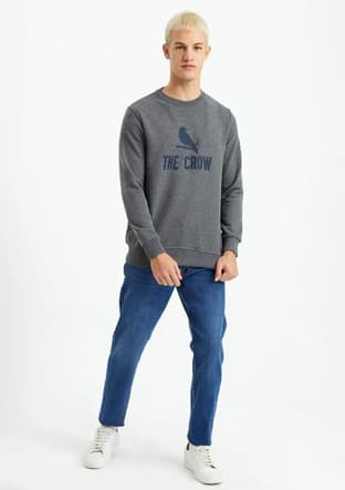 Tc1905 Unisex Yetişkin Gri Sweatshirt - 1
