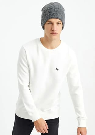 Tc1903 Unisex Yetişkin Beyaz Sweatshirt - 2