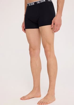 Tc1918 Unisex Yetişkin Siyah Boxer - 1