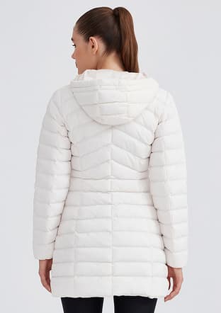 S212005-102 Kadın Beyaz Mont - 3
