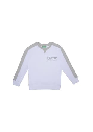 72744 Erkek Çocuk Beyaz Sweatshirt - 1