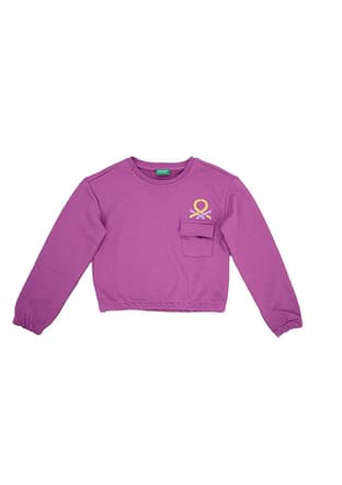 72804 Kız Çocuk Mor Sweatshirt - 1