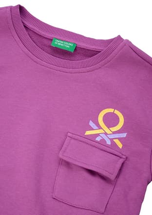 72804 Kız Çocuk Mor Sweatshirt - 3