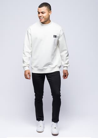 24Kjeeo05248 Erkek Beyaz Sweatshirt - 2
