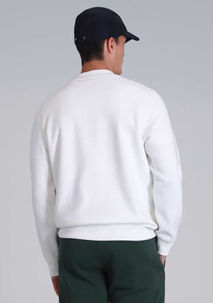 112030137 Erkek Beyaz Sweatshirt - 3
