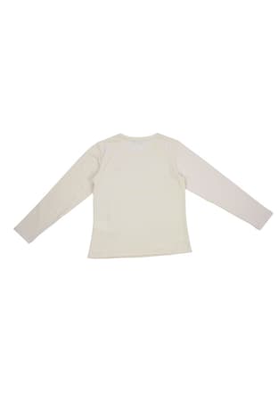 72824 Kız Çocuk Beyaz Basic T-shirt - 2