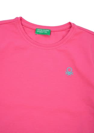 72824 Kız Çocuk Pembe Basic T-shirt - 3