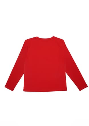 72824 Kız Çocuk Kırmızı Basic T-shirt - 2