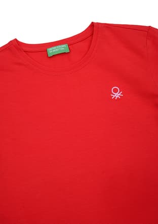72824 Kız Çocuk Kırmızı Basic T-shirt - 3