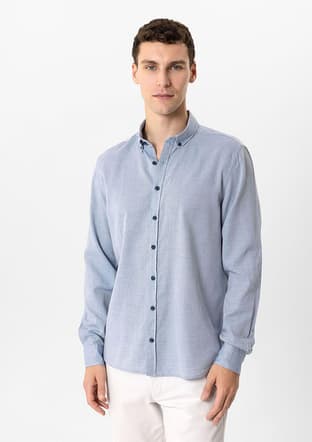 B34W20024 Erkek Mavi Gömlek - 1